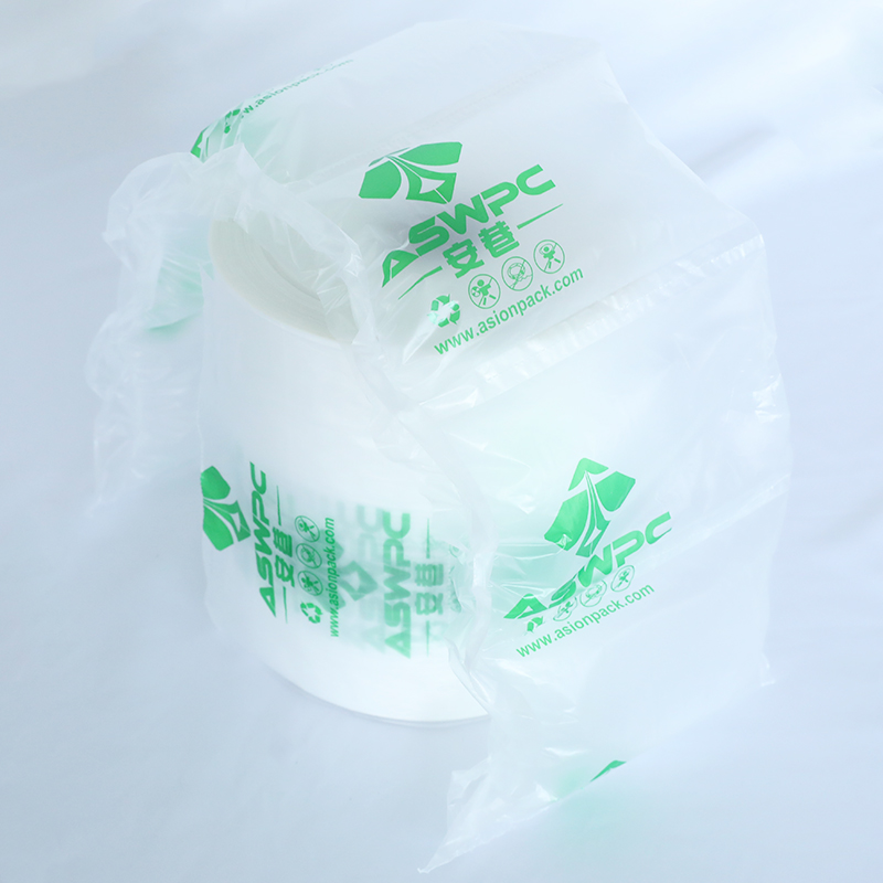 Imballaggio a cuscino d'aria biodegradabile ad alta barriera per alimenti